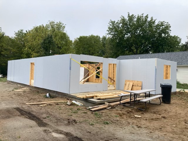 Walls up on next house